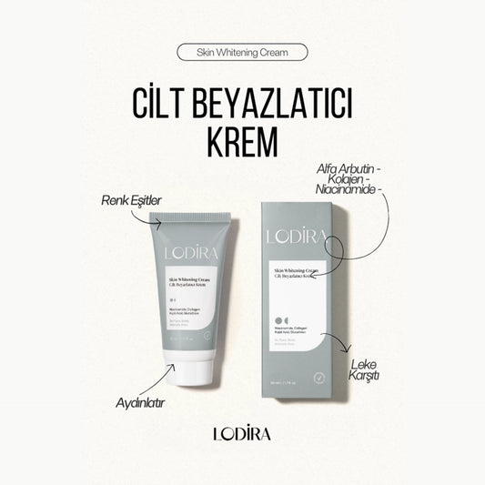 Cilt Beyazlatıcı, Leke karşıtı, Aydınlatıcı Krem Glutatyon, Kolajen, Niacinamide & Kojik Asitli 50 ml