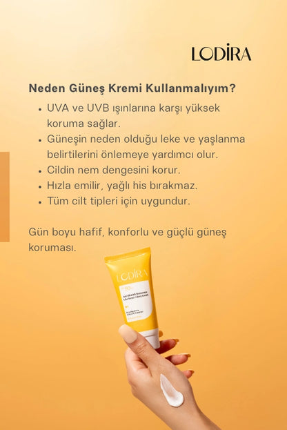 Leke Karşıtı, Glutatyonlu, Yüksek Korumalı Spf 50+ Güneş Kremi 50 ml
