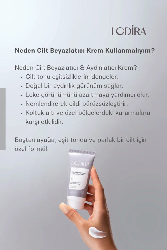 Cilt Beyazlatıcı, Leke karşıtı, Aydınlatıcı Krem Glutatyon, Kolajen, Niacinamide & Kojik Asitli 50 ml