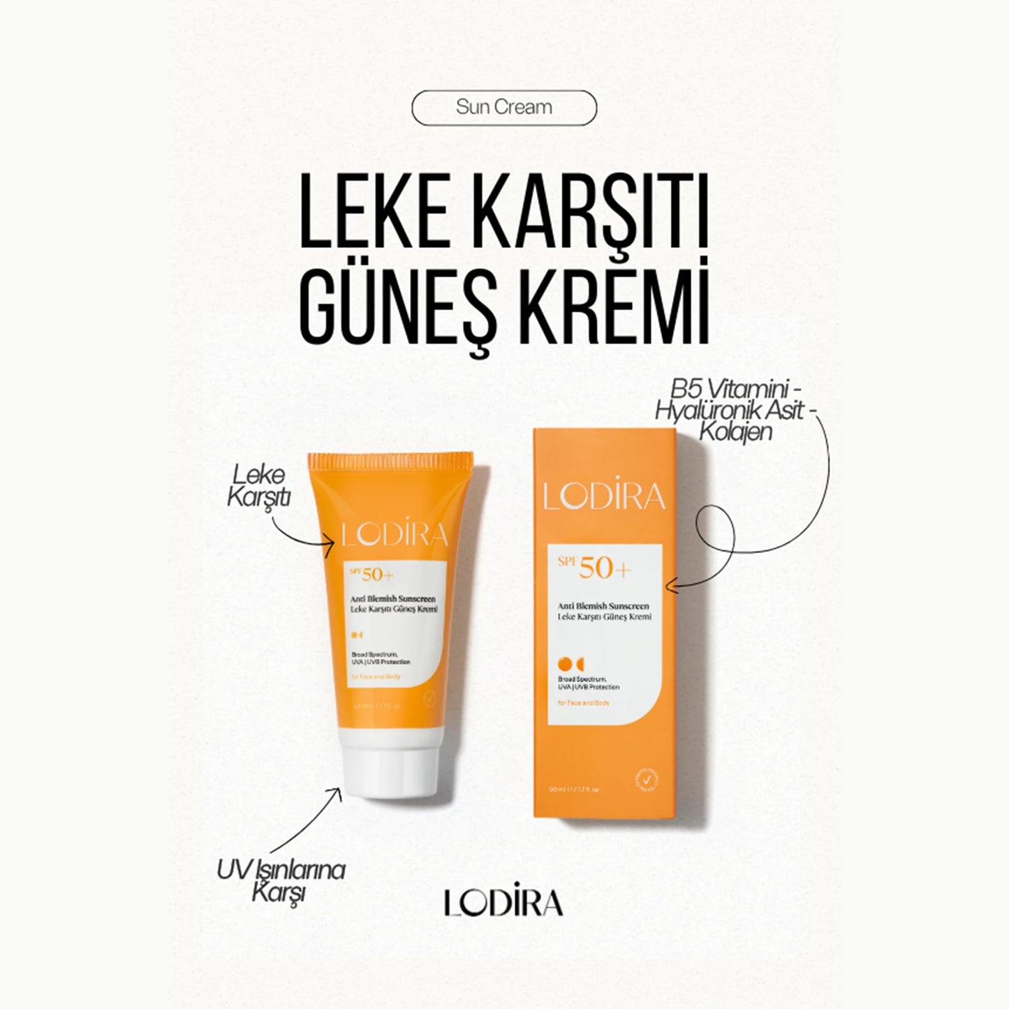 Leke Karşıtı, Glutatyonlu, Yüksek Korumalı Spf 50+ Güneş Kremi 50 ml